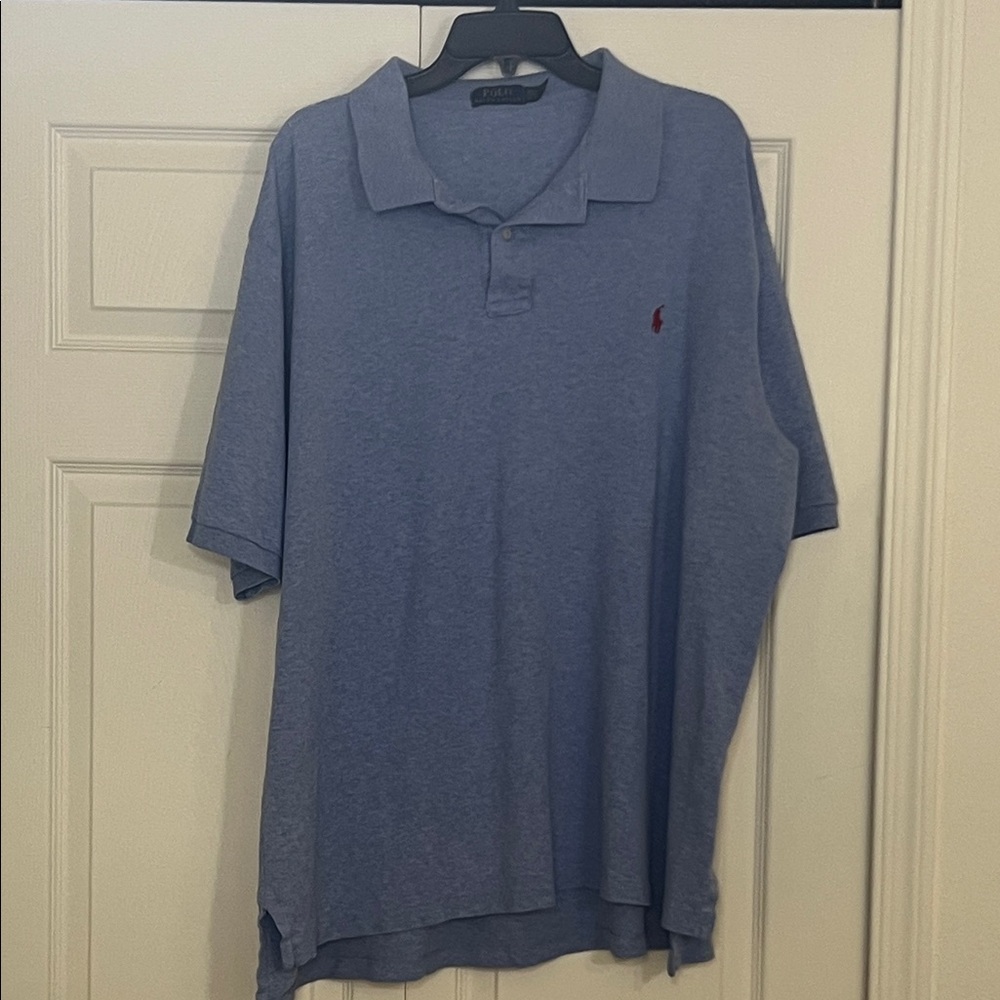 Polo by Ralph Lauren Men's Heather Blue Polo Shirt